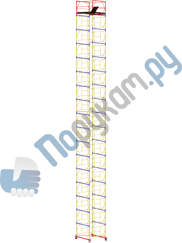 Вышка - Тура ВСР-6 (1.6 м х 2.0 м). Высота 21.0 м (16 секций)_1620116